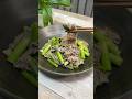 牛肉×アスパラのガーリック炒め