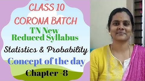 Tn Reduced Syllabus Chapter 8 probability - Concept of the Day -1  #marvelmatix #probability_class10