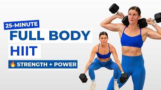 25-Minute Full Body HIIT with Dumbbells | Strength + Power Supersets