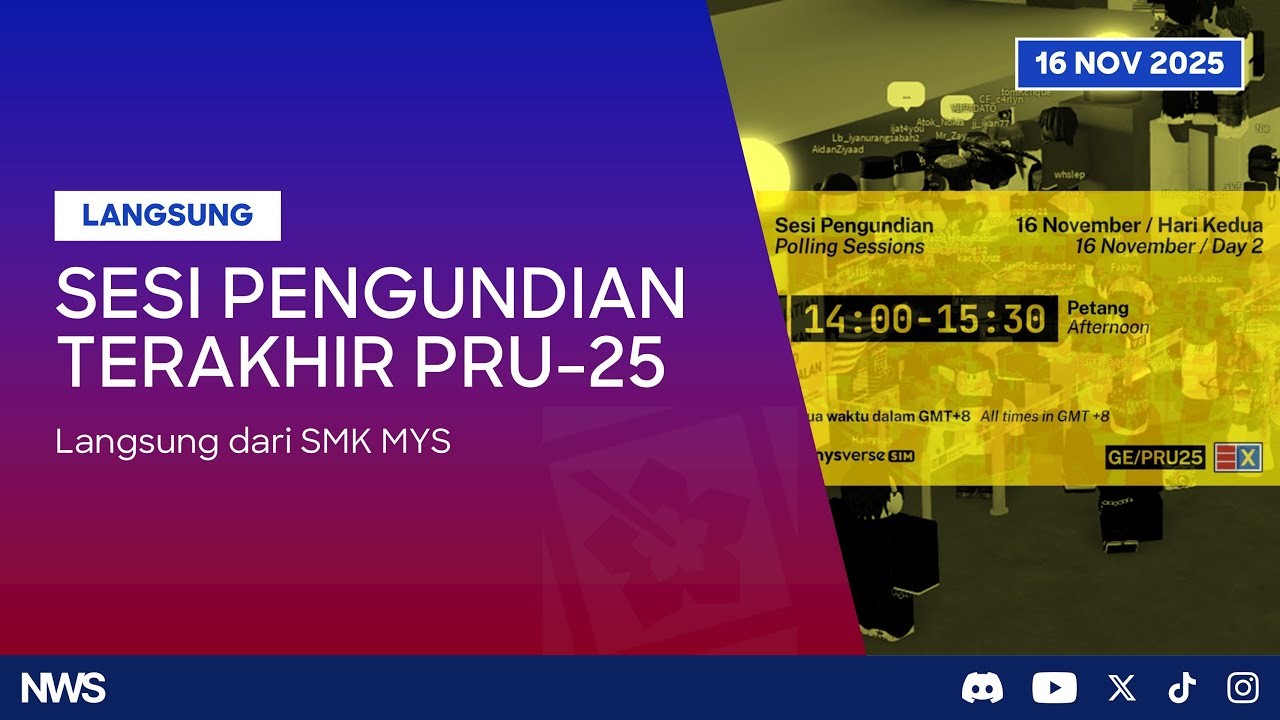 🔴 Sesi Pengundian Terakhir - Pilihan Raya Umum MYSverse ke-25