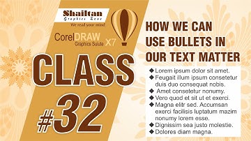 How to work on bullets in Coreldraw in text Menu | Bullets Menu in Hindi | Coreldraw Class 32th