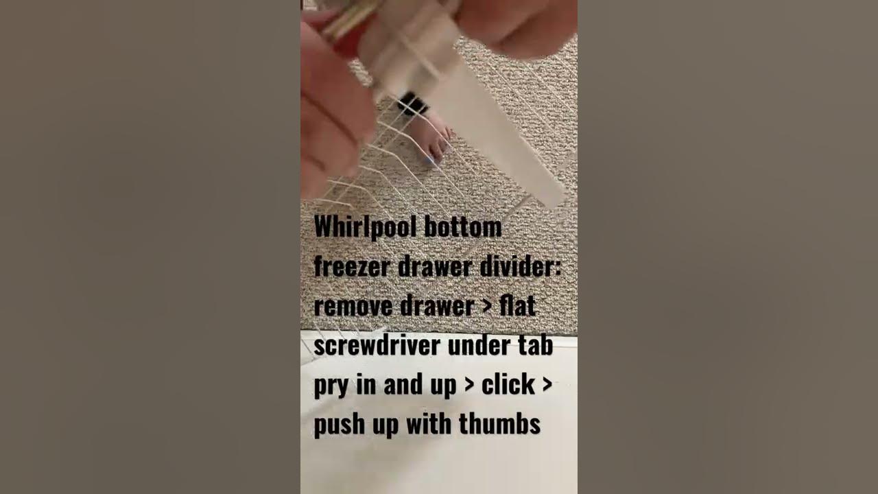 WRB322DMB Whirlpool bottom freezer drawer divider removal YouTube
