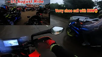 Bahut bada crash hote hote bach gaya😡BMW car se !!15 August ride @Abfilms999 