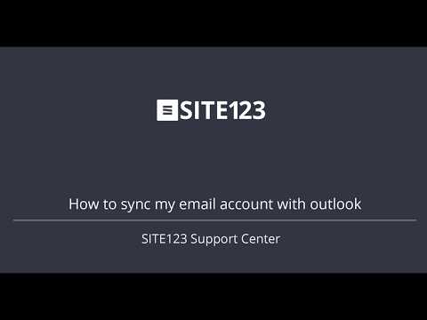 SITE123 - How to sync my email account with outlook