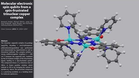 Molecular electronic spin qubits from a spin-frustated trinuclear copper complex | Animated Abstract