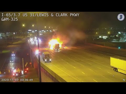 One person killed in fiery semi-truck crash on I-65 South in southern ...