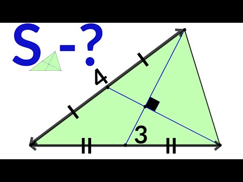 Сможешь найти площадь треугольника? Медианы перпендикулярны