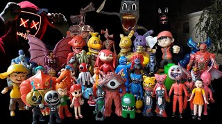 Siren Head, Thomas Exe, Impostor, Gan-Q, Fnaf, Boboyboi, Huggywuggy, Rainbow Friends, Pink Soldier
