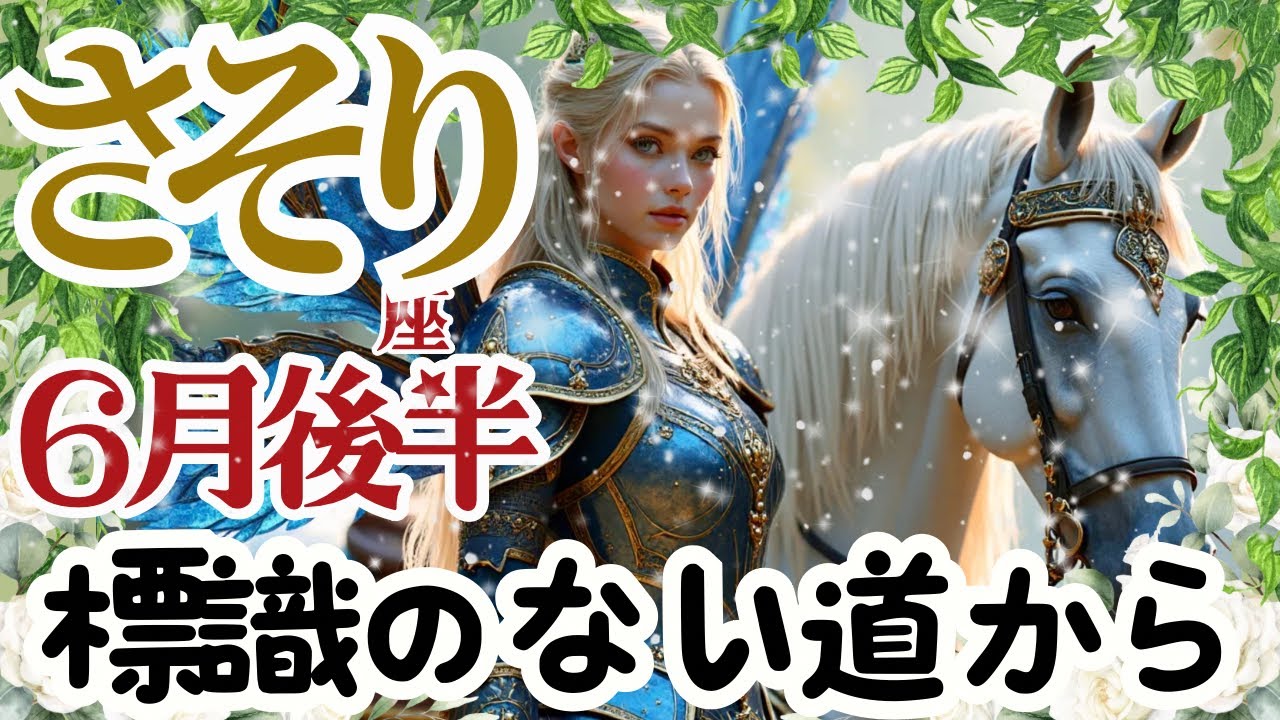 【さそり座6月後半】🌈標識の無い道を努力で通り抜けてきたあなたには、まだまだ無限の可能性🌈少し休んで自分を取り戻す🌈きっとうまくいく🌈
