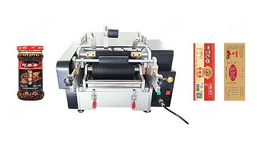 Chili Sauce Glass Jar Semi-automatic Cold Wet Glue Paper Label Applicator