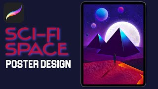 How To Draw a Retro Space Poster in Procreate screenshot 3