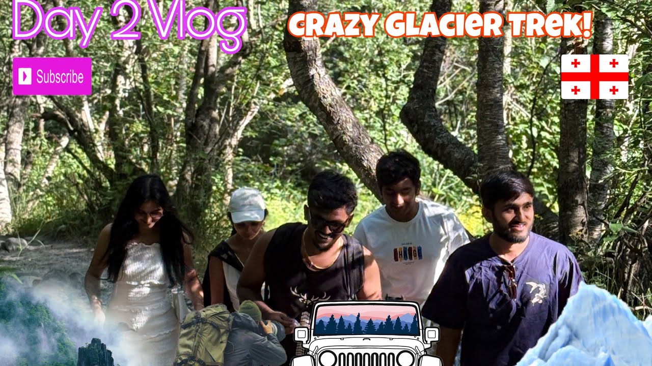 🎒 EPIC GLACIER TREK IN MESTIA | Hiking, Snow & Fun with Friends 🇬🇪❄️