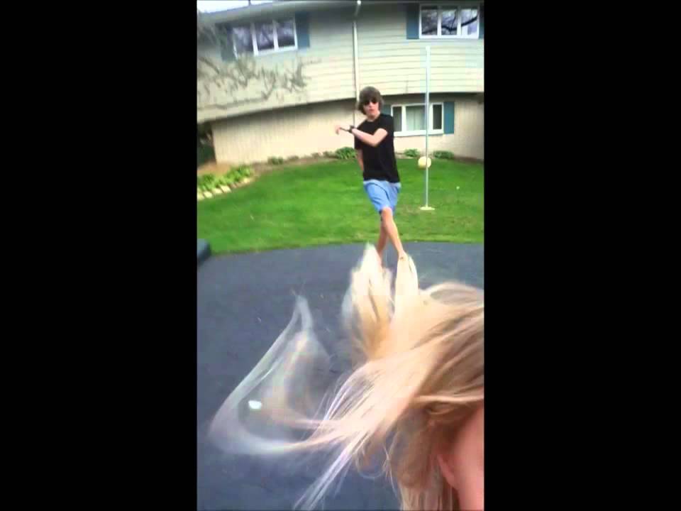 Girl gets hit with soccer ball !! YouTube