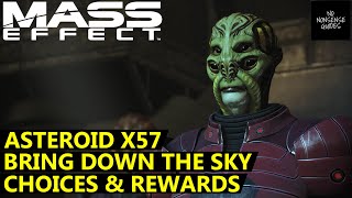 Mass Effect Asteroid X57 Choices - Bring Down The Sky - Kill Balak or Save Hostages - Rewards