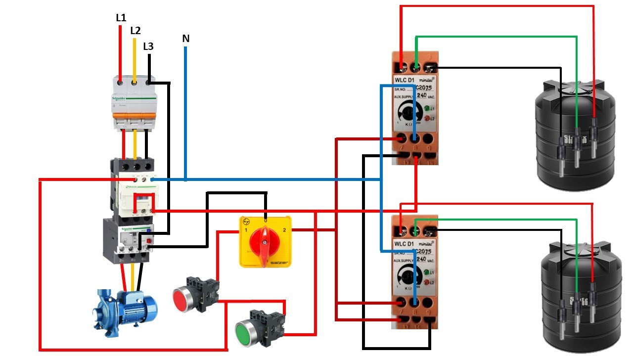 water level controller for two tank | water level controller connection for two tanks