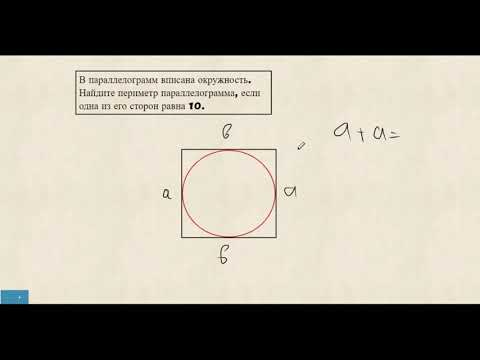 Когда в параллелограмм можно вписать окружность. 15 задание ОГЭ