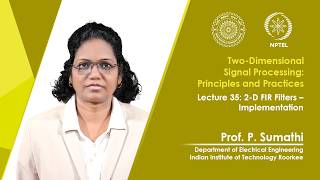 Lecture 35: 2-D FIR Filters – Implementation