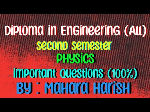 || Important Questions Of Physics | 2nd Semester | Theory Part ...