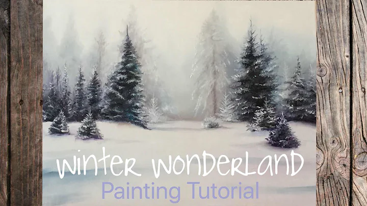 Snowy Pine Tree Oil Painting Landscape Tutorial - ...