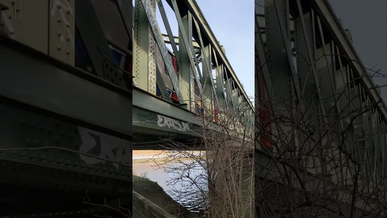 Westbound District Line at Bow Locks 