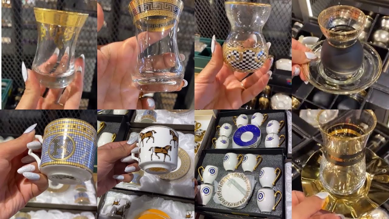 فناجين ستكاين جاي كوابه انواع واشكال راقيه من مجمع ذهب سنتر المنصور