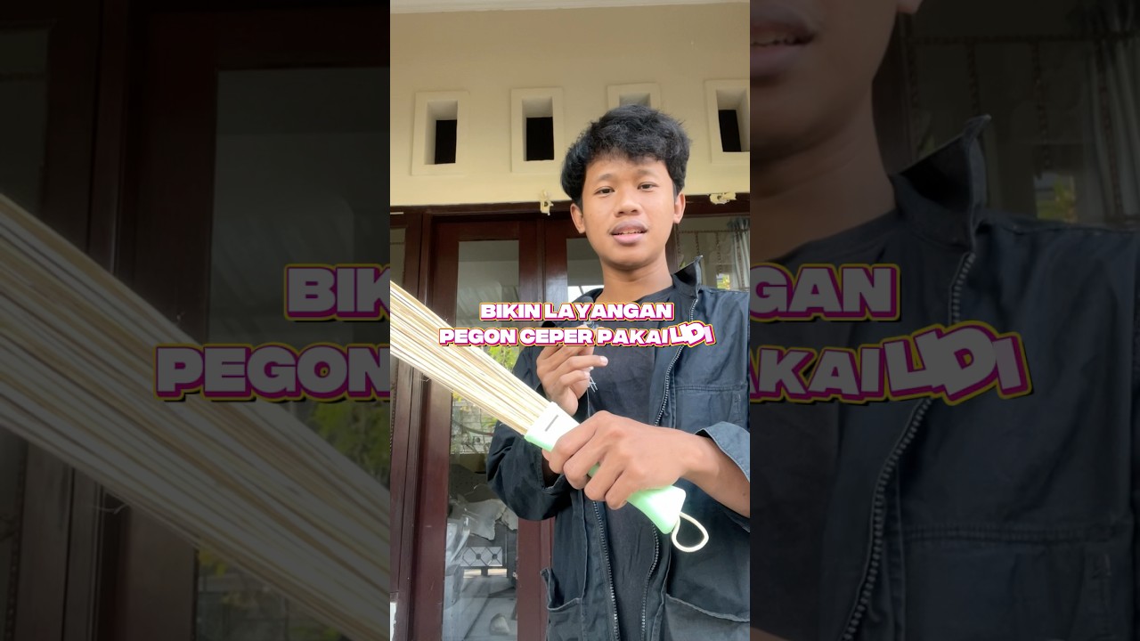 Layangan Gapangan Pegon Ceper Pakai Lidi dan Semat 