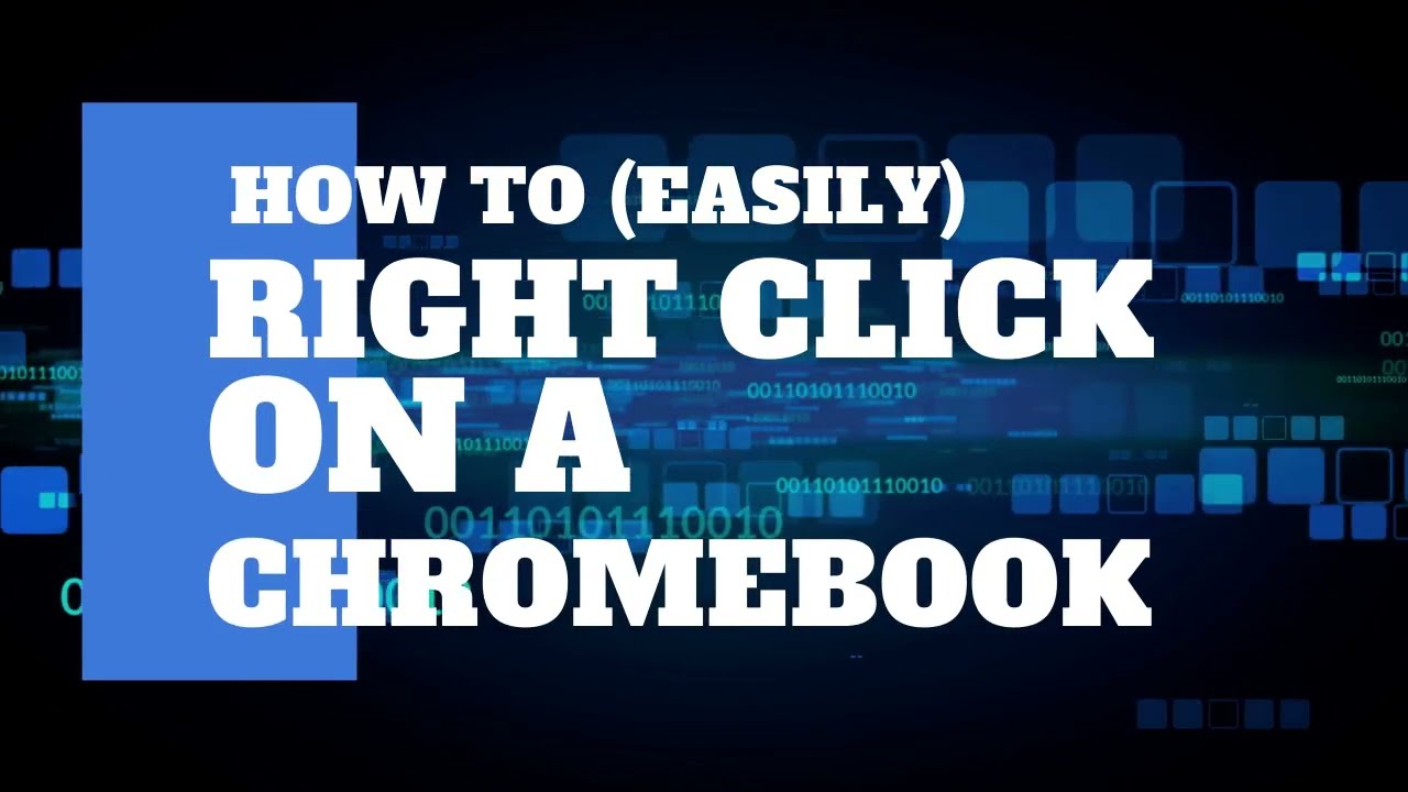 How to Right Click on Chromebook - EASY 