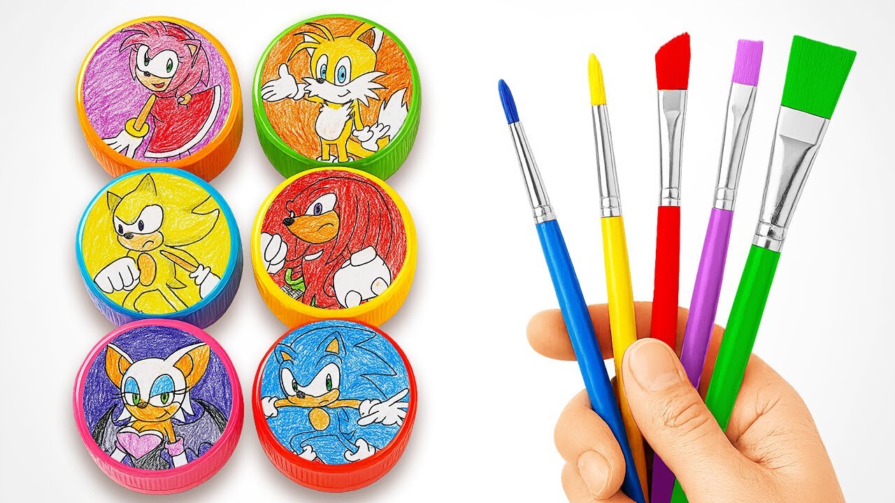 Peindre Sonic et ses Amis | Couleurs pour enfants | Meilleure Vidéo pour les Petits en Maternelle