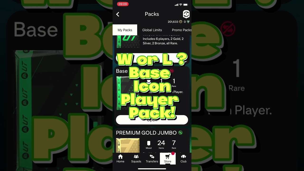 W or L? Base Icon Player Pack! 