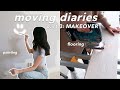 moving diaries part 3: studio makeover, painting, laying floors (+ timelapse )