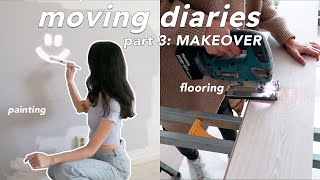 moving diaries part 3: studio makeover, painting, laying floors (+ timelapse )