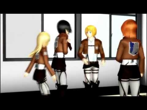 進撃のMMD - Armin Pranks Petra (Prank Time Meme) - SNK/AOT