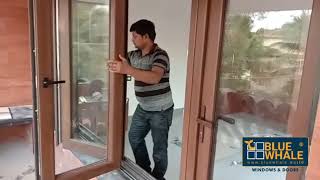 Installation of our high Quality UPVC Slide and Fold Windows and Doors