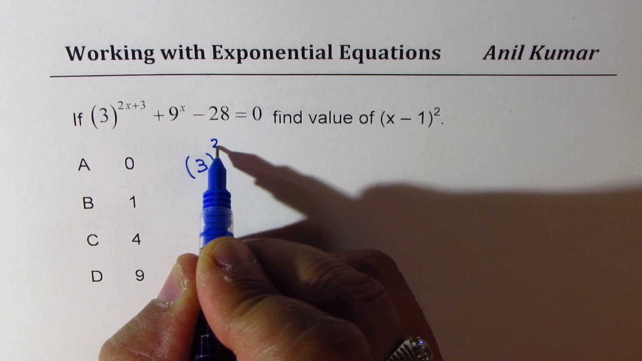 Solve Exponential Equations SAT Practice YouTube Solve Exponential Equations SAT Practice YouTube