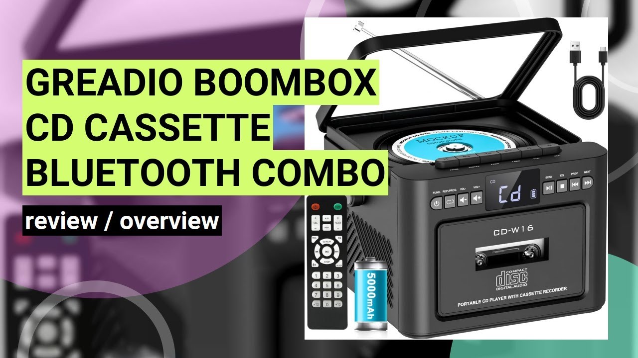 Review: Greadio Rechargeable CD Player Boombox with Cassette