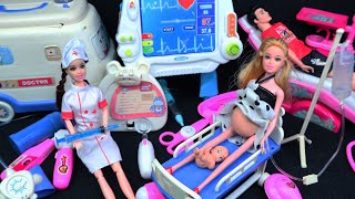 7 Minutes Satisfying With Unboxing Barbie Pregnant Doctor Playset Toy, Ambulance Toy Set Review Asmr