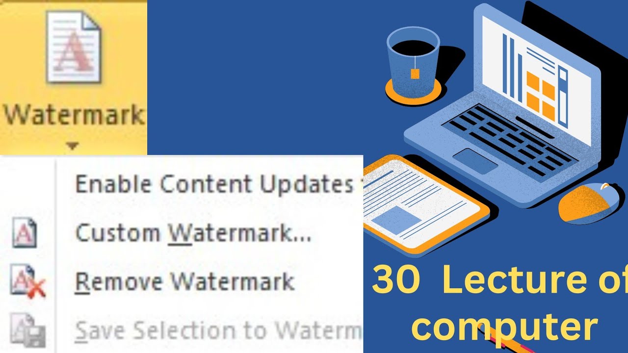 Watermark In Ms Word Youtube