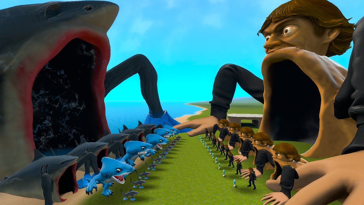 НОВЫЙ TRALALERO TRALALA SEA EATER против ВСЕХ SCP 67 SEA EATER в Garry's Mod!