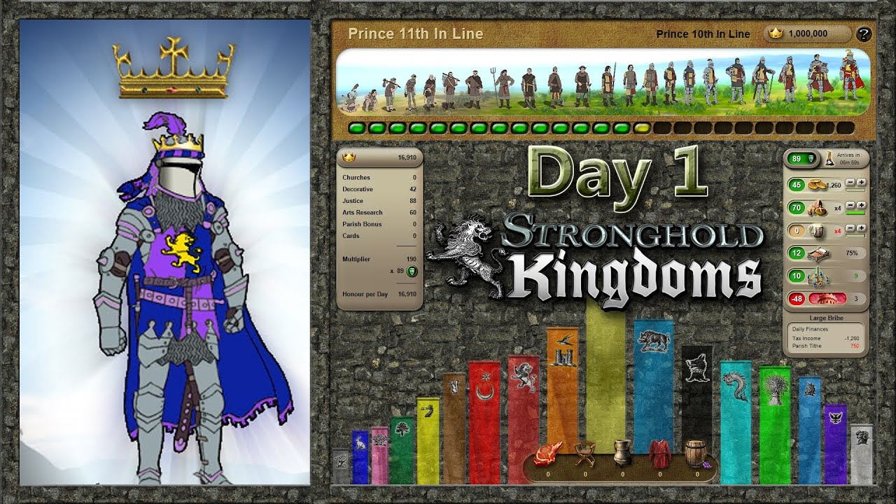 Stronghold Kingdoms Rank and Popularity Gameplay Tutorial [Day 1