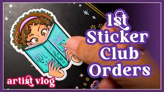 Working on Sticker Club Orders and "Hot Girls Read Sticker! | Artist Vlog