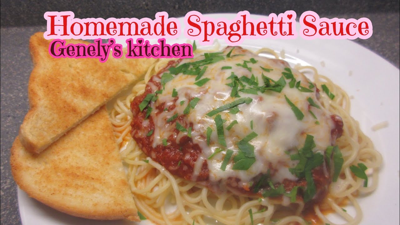 Homemade Spaghetti Sauce (Genely’s kitchen) YouTube