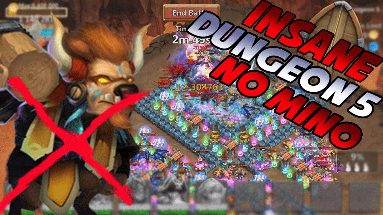 Castle Clash Insane Dungeon 5 No Mino (Attempts)