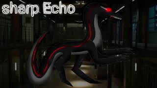 drawing of Sharp Echo the Indoraptor hybrid[add a story]Jurassic world mystery au]ft Sharp Echo]