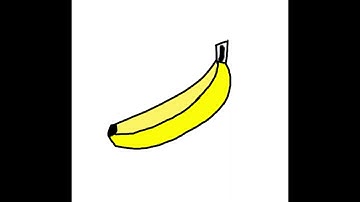 How to draw a Banana - Vẽ quả Chuối - Vẽ tranh cùng Bé.