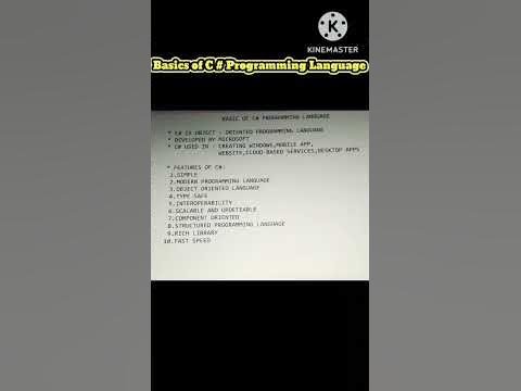 Basics of C# sharp programming language//about Features of C# sharp ... image.