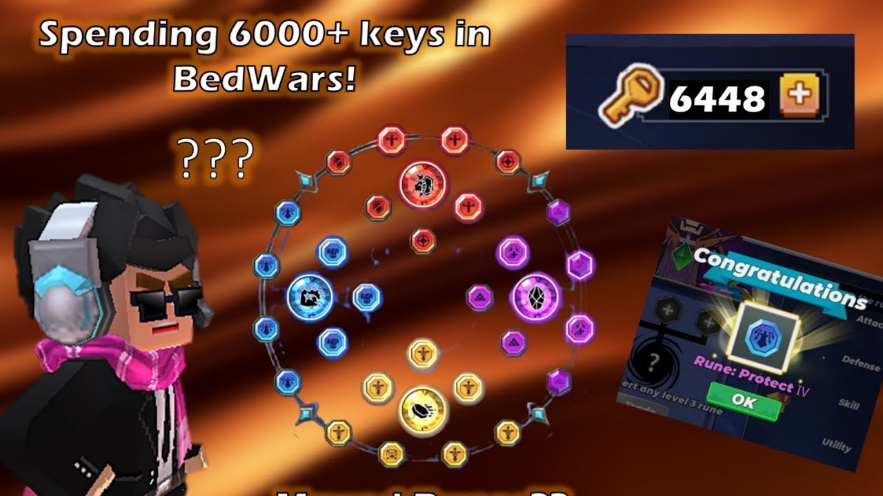 I spend 6k+ keys for Max Runes in Bedwars 💀 Blockman GO Bedwars 