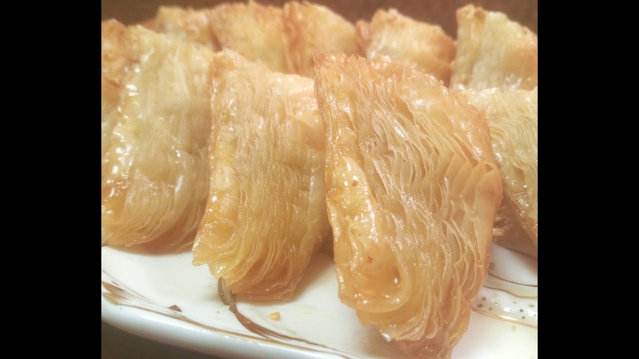 الجلاش الحلو المقرمش بطبقاته الكتيررررر/البقلاوه السوريه