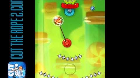 Cut The Rope 2: Experiments Level 3-13 Sticky Steps Box Walkthrough