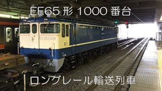 EF65 1000番台 ロングレール輸送列車 新秋津駅にて