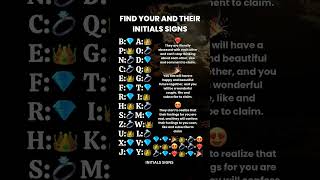 FIND YOUR AND THEIR INITIALS SIGNS #zodiac #soulmate #initials #sign #fyp #tips #facts